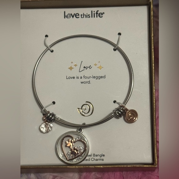 Love Is A Four-Legged Word Charm Bracelet - Picture 7 of 7